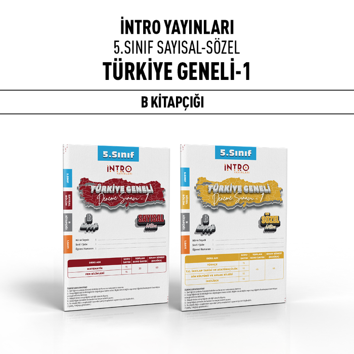 İNTRO 05.SINIF TÜRKİYE GENELİ SAY/SÖZ 1-B -25-26